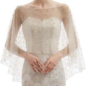 WOMEN'S Soft Scarf Shawl for Wedding - White - Will send as received New